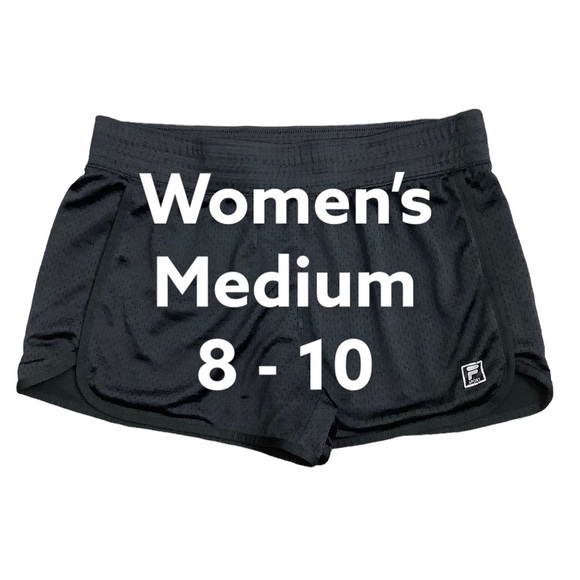 Women's Fila M Medium 8 - 10 Shorts Black Elastic Waist Athletic Gym Active - Picture 2 of 7